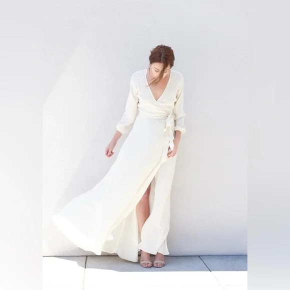 Kamperett Linden Silk Gown size Small GUC - Picture 4 of 13